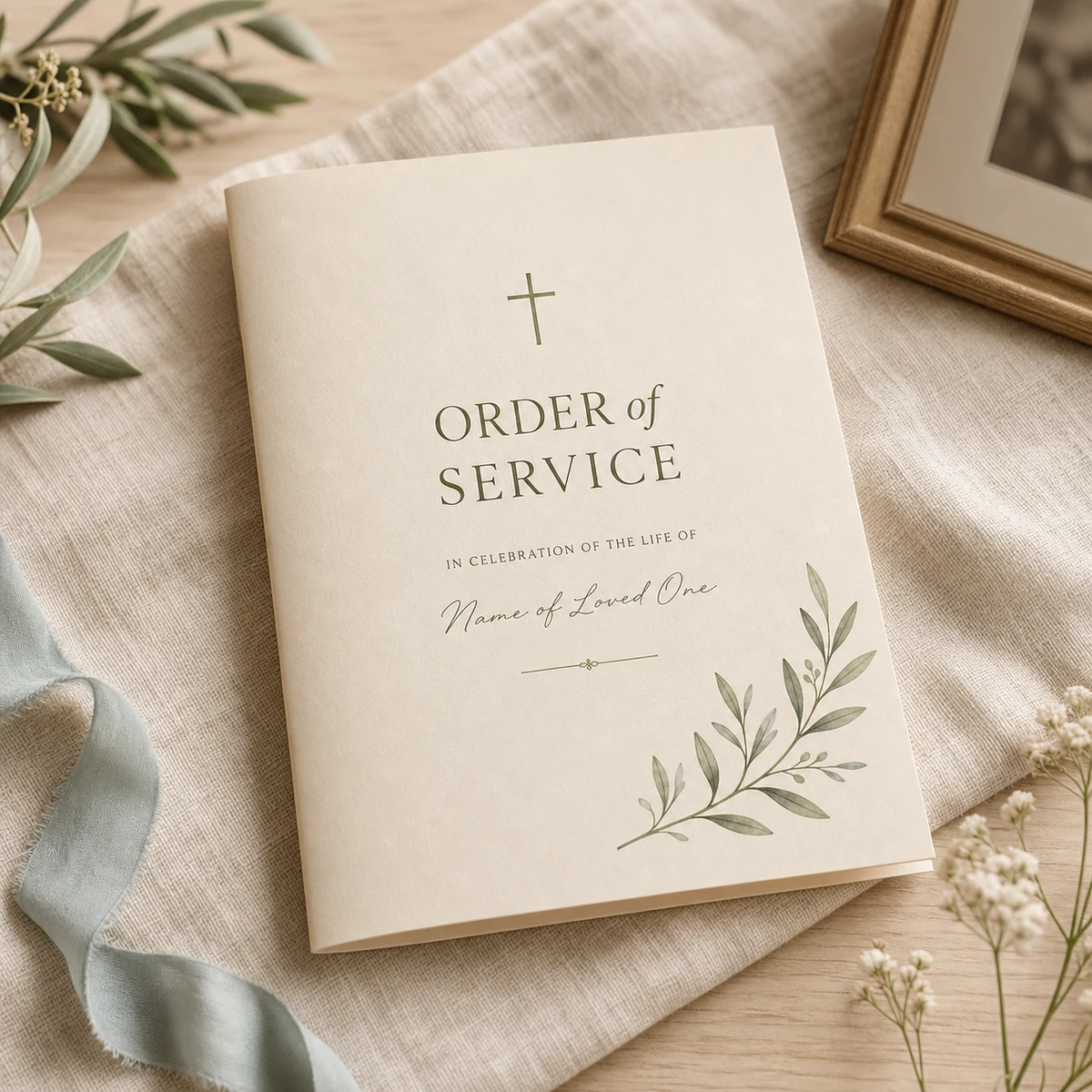 Christian order of service funeral programme